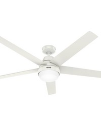 Hunter 60 inch Aerodyne Wi-Fi ENERGY STAR&reg; Fresh White Ceiling Fan with LED Light Kit and Handhe by   