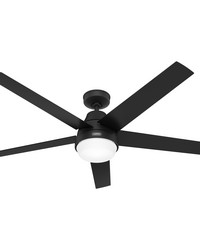 Hunter 60 inch Aerodyne Wi-Fi ENERGY STAR&reg; Matte Black Ceiling Fan with LED Light Kit and Handhe by   