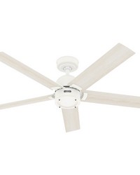 Hunter 52 inch Erling ENERGY STAR&reg; Fresh White Ceiling Fan with LED Light Kit and Handheld Remot by   