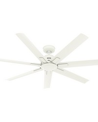 Hunter 60 inch Downtown ENERGY STAR&reg; Matte White Damp Rated Ceiling Fan and Wall Control by   