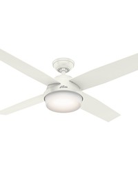 Dempsey 52in Fresh White Damp Rated Fan by   