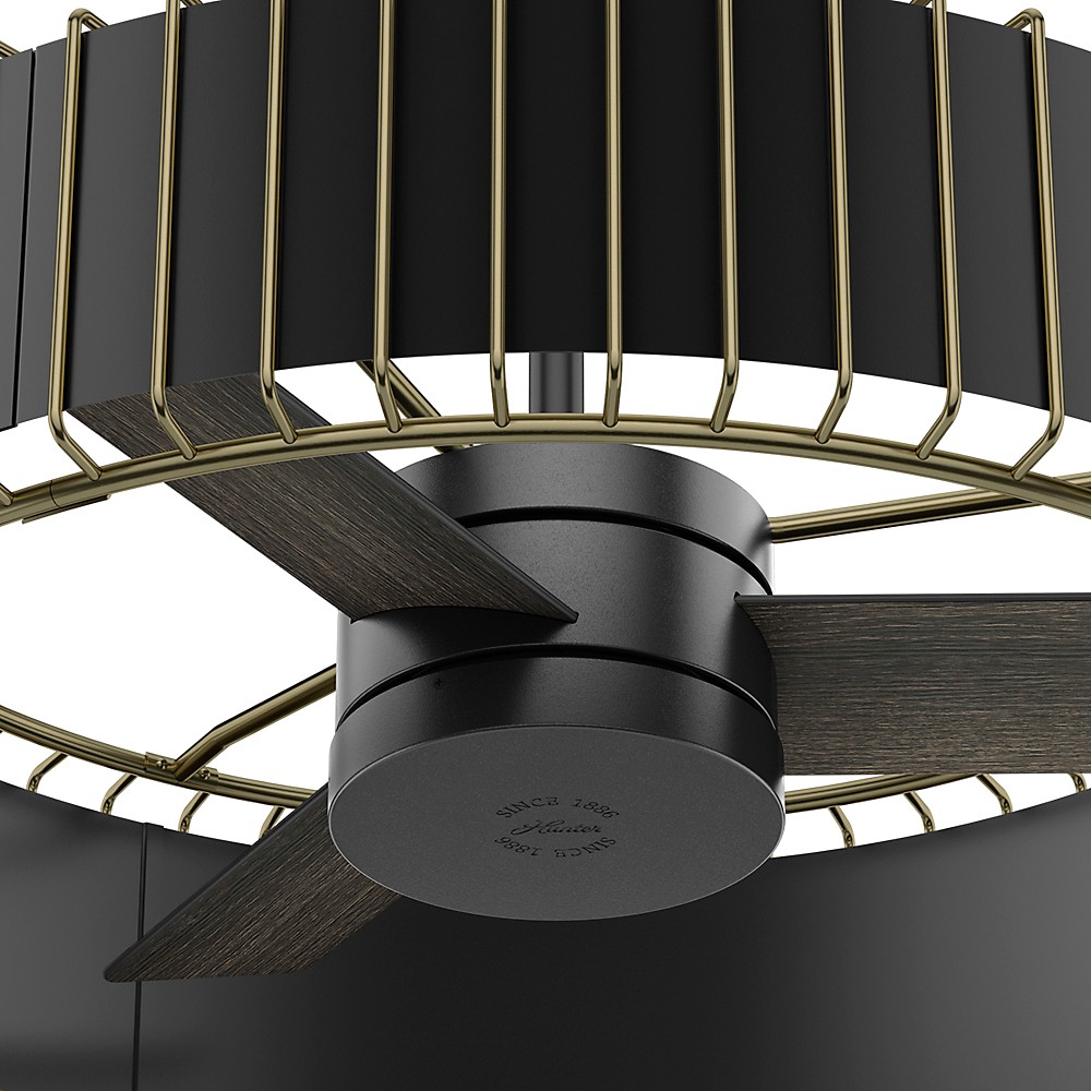 Vault 30in Black and Brass Ceiling Fan Fans