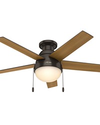 Anslee Premier Bronze 46in Low Profile Ceiling Fan by   