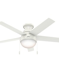 Anslee Fresh White 46in Low Profile Fan by   