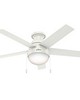 Hunter Fan Co Anslee 46in  Low Profile Integrated Light Kit Fresh White