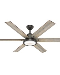 Hunter 60 inch Warrant ENERGY STAR&reg; Noble Bronze Ceiling Fan with LED Light Kit and Wall Control by   