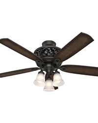 Hunter 54 inch Promenade ENERGY STAR&reg; Brittany Bronze Ceiling Fan with LED Light Kit and Handhel by   