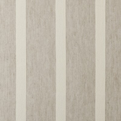 Clarke and Clarke Spina Cream in Natura Sheers Collection Beige Linen  Blend Stripes and Plaids Linen   Fabric