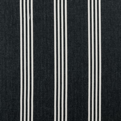 Clarke and Clarke Marlow Charcoal in Ticking Stripes Collection Cotton Striped   Fabric