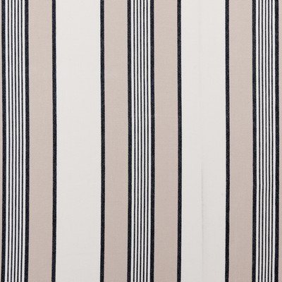 Clarke and Clarke Regatta Charcoal in Ticking Stripes Collection Cotton Wide Striped   Fabric
