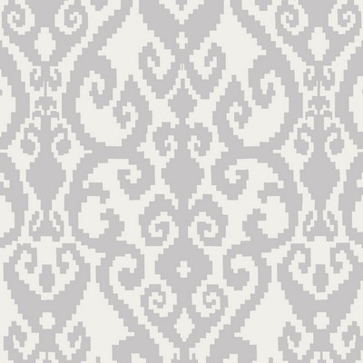 Clarke and Clarke Malika F0532 F0532/02 CAC Pebble in 9530 Grey Cotton  Blend Ethnic and Global  Ikat  Fabric