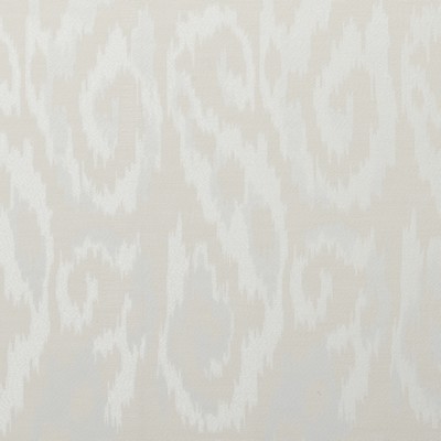 Clarke and Clarke Samarkand Ivory in Global Luxe Collection Beige Polyester  Blend Ikat  Fabric