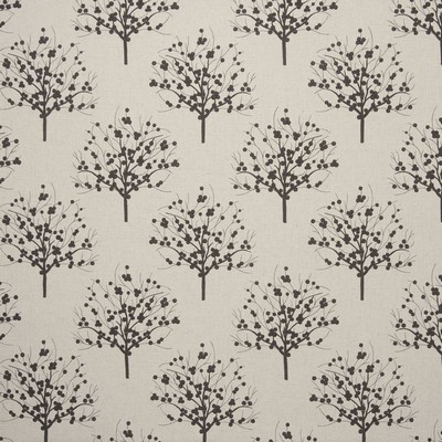 Clarke and Clarke Bowood F0733 F0733/04 CAC Nickel in Manor House Silver Cotton  Blend Leaves and Trees   Fabric