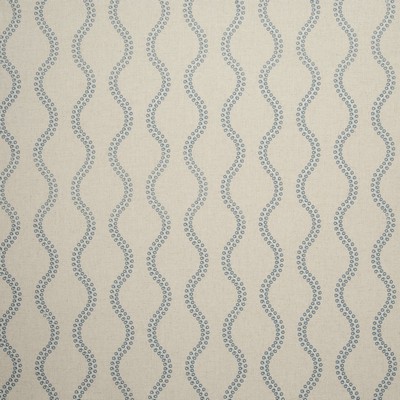 Clarke and Clarke Woburn F0741 F0741/02 CAC Chambray in Manor House Blue Cotton  Blend Circles and Swirls Wavy Striped   Fabric
