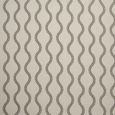 Clarke and Clarke Woburn F0741 F0741/03 CAC Charcoal in Manor House Grey Cotton  Blend Circles and Swirls Wavy Striped   Fabric