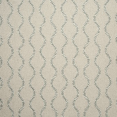 Clarke and Clarke Woburn F0741 F0741/04 CAC Duckegg in Manor House Blue Cotton  Blend Circles and Swirls Wavy Striped   Fabric