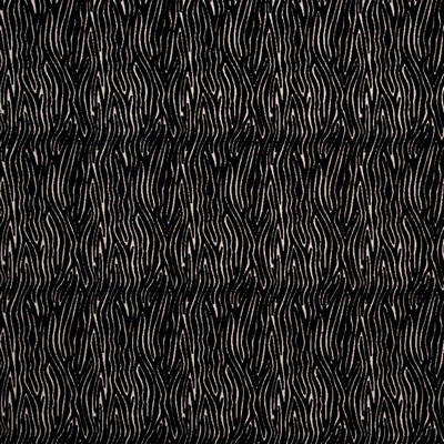 Clarke and Clarke Onda F0749 F0749/04 CAC Ebony in 9018 Black Upholstery Viscose  Blend Fire Rated Fabric Animal Print  Fire Retardant Print and Textured CA 117  Patterned Velvet   Fabric
