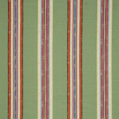 Clarke and Clarke Hattusa F0797 F0797/03 CAC Basil in 9075 Viscose  Blend Striped   Fabric