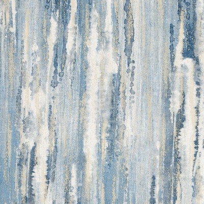 Clarke and Clarke Latour F0806 F0806/05 CAC Lagoon in 9086 Polyester  Blend Abstract   Fabric