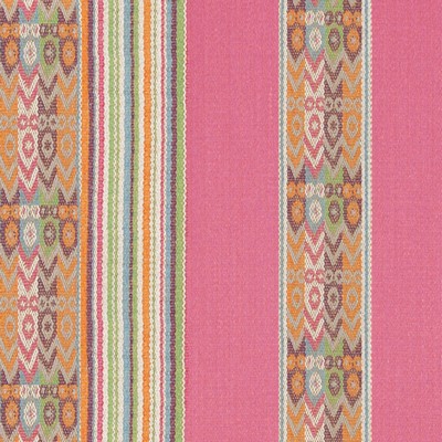 Clarke and Clarke Totem F0811 F0811/02 CAC Carmine in Navajo Pink Cotton  Blend Fire Rated Fabric Fire Retardant Print and Textured CA 117  Navajo Print   Fabric