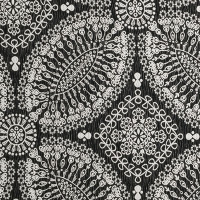 Clarke and Clarke Bw1007 F0879 F0879/01 CAC Black/white in Black and White White Cotton  Blend Ethnic and Global  Ethnic and Global   Fabric