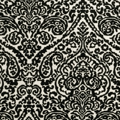 Clarke and Clarke Bw1023 F0896 F0896/01 CAC Black/white in Black and White White Viscose  Blend Modern Contemporary Damask  Classic Damask   Fabric