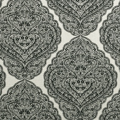 Clarke and Clarke Bw1037 F0910 F0910/01 CAC Black/white in Black and White White 46%Cotton Modern Contemporary Damask  Classic Damask  Ethnic and Global  Ethnic and Global   Fabric
