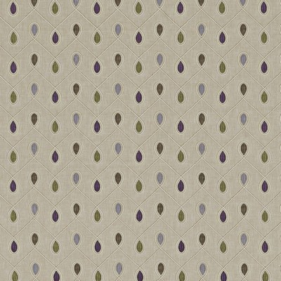Clarke and Clarke Healey F0936 F0936/03 CAC Heather in 9098 48%Cotton  Blend Crewel and Embroidered  Polka Dot   Fabric