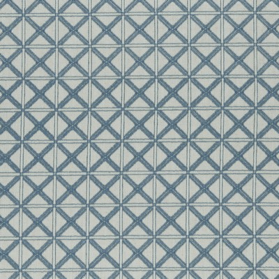 Clarke and Clarke F0957 1 AQUA in 9132 Blue COTTON  Blend Contemporary Diamond   Fabric