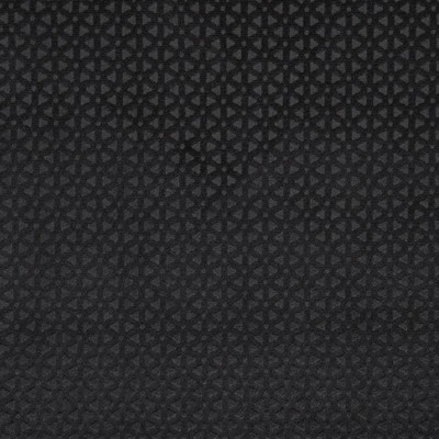 Clarke and Clarke F0968 4 JET in 9186 Black Upholstery POLYESTER Geometric  Patterned Velvet   Fabric