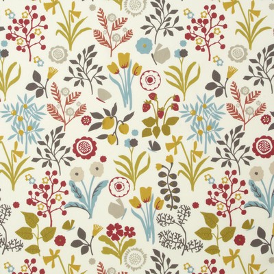 Clarke and Clarke F0991 5 SPICE in 9193 COTTON Modern Floral  Fabric