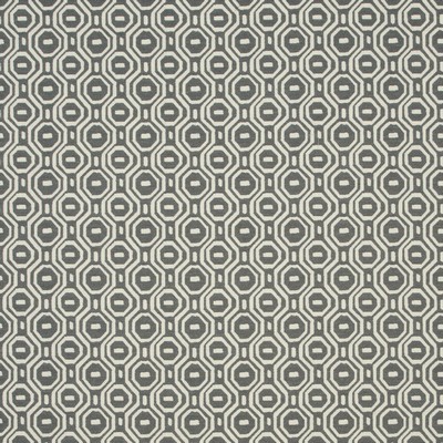 Clarke and Clarke F0995 1 CHARCOAL in 9193 Grey POLYESTER  Blend Geometric   Fabric