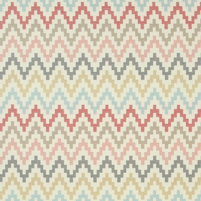 Clarke and Clarke F0996 4 PASTEL in 9193 POLYESTER  Blend Zig Zag   Fabric