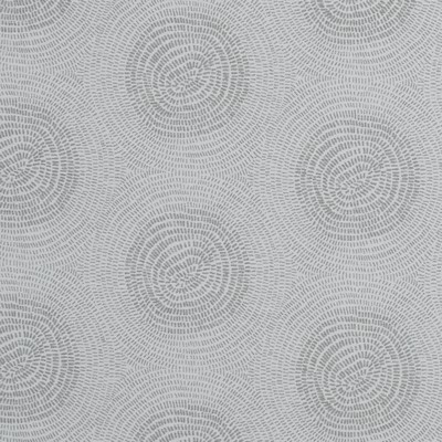 Clarke and Clarke F1060 6 SILVER in 9190 Silver POLYESTER  Blend Circles and Swirls  Fabric