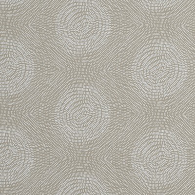 Clarke and Clarke F1060 7 TAUPE in 9190 Brown POLYESTER  Blend Circles and Swirls  Fabric