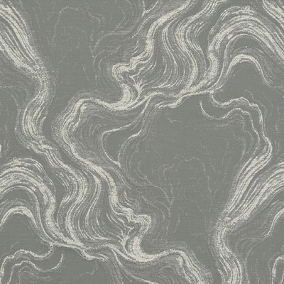 Clarke and Clarke F1061 4 PEWTER in 9190 Silver POLYESTER  Blend Leaves and Trees   Fabric