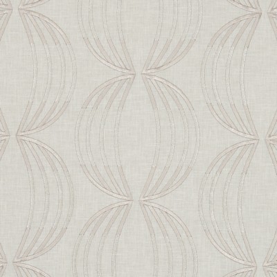 Clarke and Clarke F1070 1 CHAMPAGNE in 9185 Beige POLYESTER  Blend Circles and Swirls  Fabric