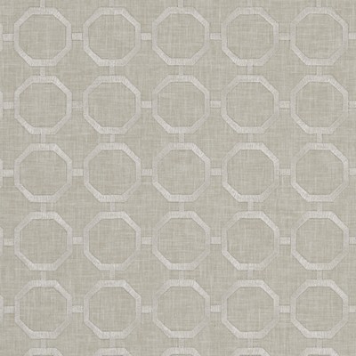 Clarke and Clarke F1073 6 SAND in 9185 Brown POLYESTER  Blend Lattice and Fretwork   Fabric