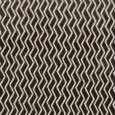 Clarke and Clarke F1084 1 CHARCOAL in 9187 Grey Upholstery POLYESTER  Blend Geometric  Patterned Velvet   Fabric