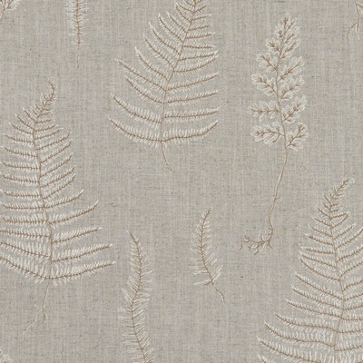 Clarke and Clarke F1092 2 LINEN/IVORY in 9154 Beige VISCOSE  Blend Leaves and Trees   Fabric