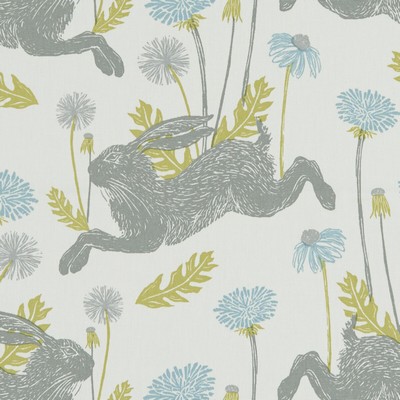 Clarke and Clarke MARCH HARE F1190/02 CAC MINERAL in CLARKE & CLARKE LAND & SEA Grey Multipurpose -  Blend