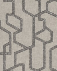 Clarke and Clarke LABYRINTH F1300/01 CAC CHARCOAL Fabric