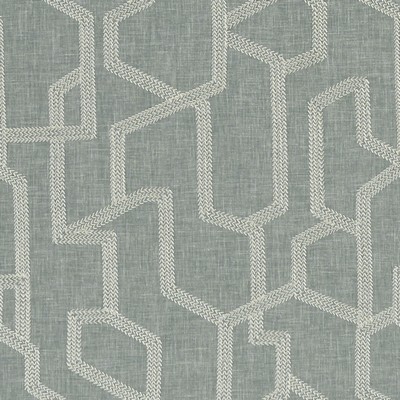 Clarke and Clarke LABYRINTH F1300/05 CAC MINERAL in CLARKE & CLARKE EXOTICA Grey Drapery -  Blend