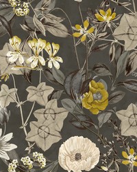 Clarke and Clarke PASSIFLORA F1304/01 CAC CHARCOAL Fabric