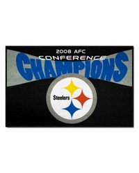 Pittsburgh Steelers Starter Mat Accent Rug  19in. x 30in. 2009 AFC Conference Champions Black by   