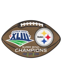 Pittsburgh Steelers  Football Rug  20.5in. x 32.5in. 2009 Super Bowl XLIII Champions Brown by   