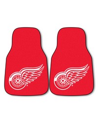 NHL Detroit Red Wings 2pc Printed Carpet Car Mats 18x27 by   