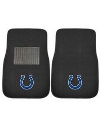 Indianapolis Colts Embroidered Car Mat Set  2 Pieces Black by   