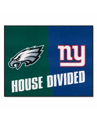 NFL Philadelphia Eagles New York Giants House Divided Rugs 34x45 by   