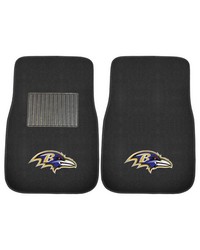 Baltimore Ravens Embroidered Car Mat Set  2 Pieces Black by   